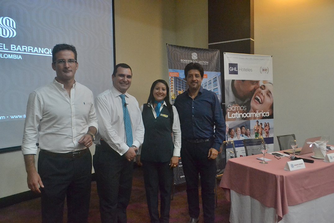 Manuel Riveros, Gerente general GHL; Lizeth Felipe, jefe de Recursos Humanos; Jorge Michaels,directo